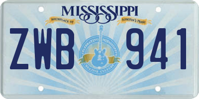 MS license plate ZWB941