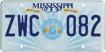 MS license plate ZWC082