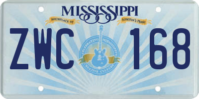 MS license plate ZWC168