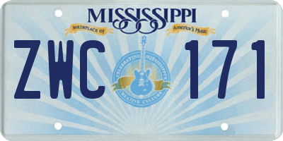 MS license plate ZWC171