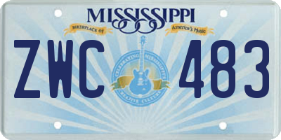 MS license plate ZWC483