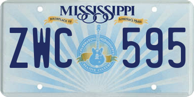 MS license plate ZWC595