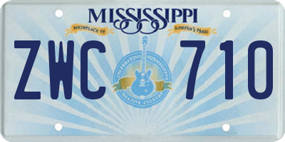 MS license plate ZWC710