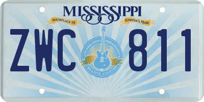 MS license plate ZWC811