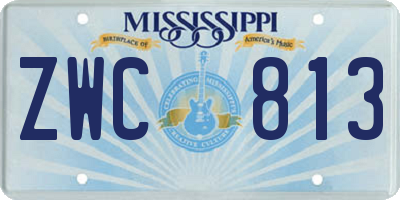 MS license plate ZWC813