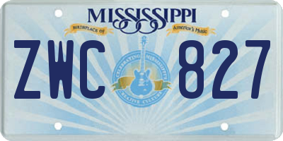 MS license plate ZWC827