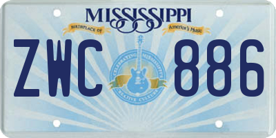 MS license plate ZWC886