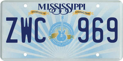 MS license plate ZWC969