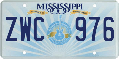MS license plate ZWC976