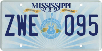 MS license plate ZWE095