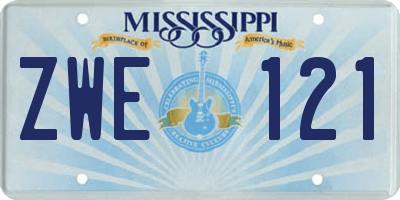 MS license plate ZWE121