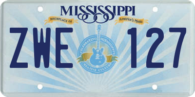 MS license plate ZWE127