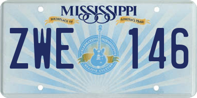 MS license plate ZWE146