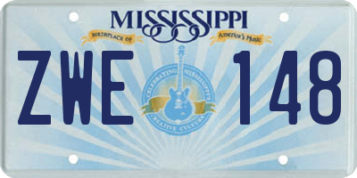 MS license plate ZWE148