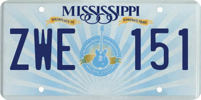 MS license plate ZWE151