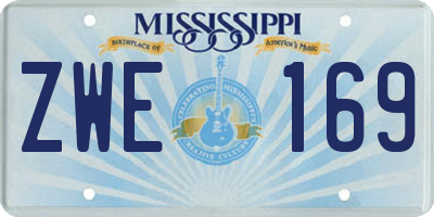 MS license plate ZWE169