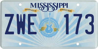 MS license plate ZWE173