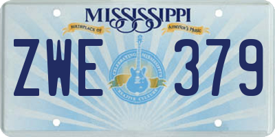 MS license plate ZWE379