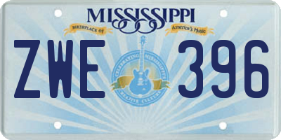 MS license plate ZWE396