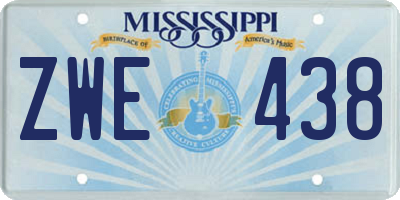 MS license plate ZWE438