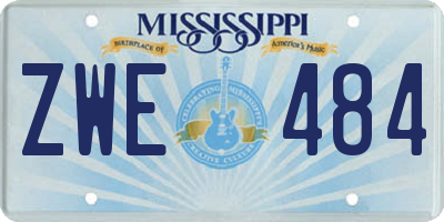 MS license plate ZWE484