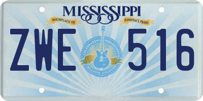 MS license plate ZWE516