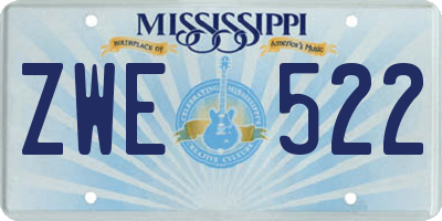 MS license plate ZWE522