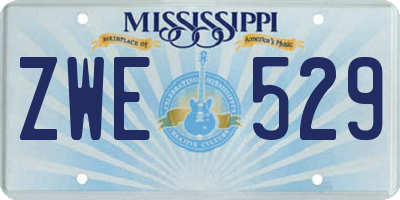 MS license plate ZWE529