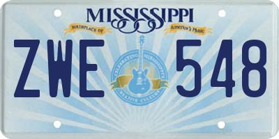 MS license plate ZWE548