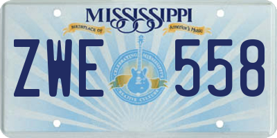MS license plate ZWE558