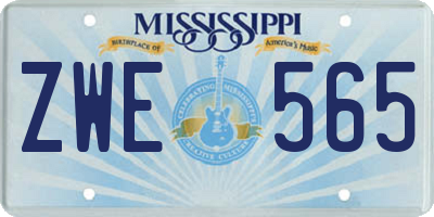 MS license plate ZWE565