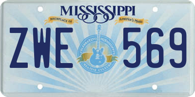 MS license plate ZWE569