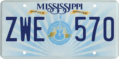 MS license plate ZWE570