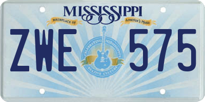 MS license plate ZWE575