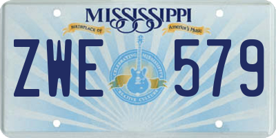 MS license plate ZWE579