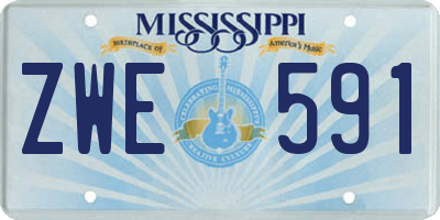 MS license plate ZWE591