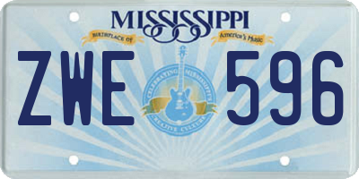 MS license plate ZWE596
