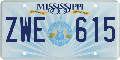 MS license plate ZWE615