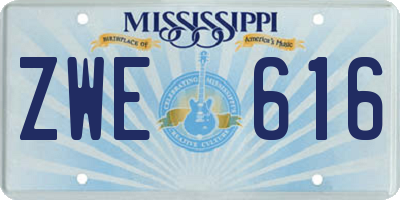 MS license plate ZWE616