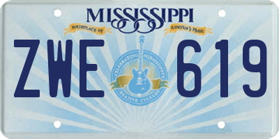 MS license plate ZWE619