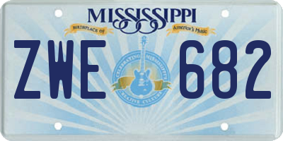 MS license plate ZWE682