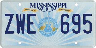 MS license plate ZWE695