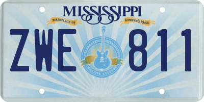 MS license plate ZWE811