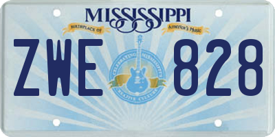 MS license plate ZWE828