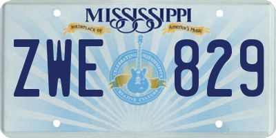 MS license plate ZWE829