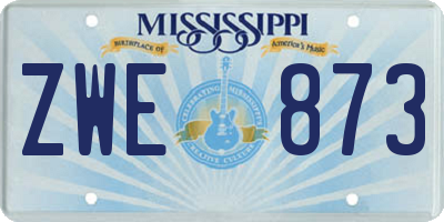 MS license plate ZWE873