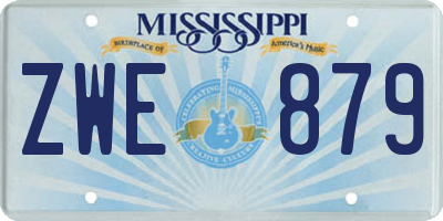 MS license plate ZWE879