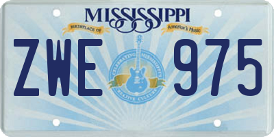 MS license plate ZWE975