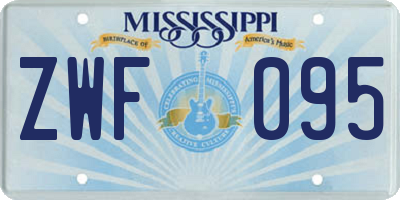 MS license plate ZWF095