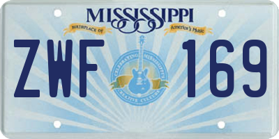 MS license plate ZWF169